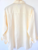 Lade das Bild in den Galerie-Viewer, *Seide* Bluse Premium Basic Creme (L)
