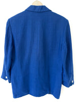 Lade das Bild in den Galerie-Viewer, *Leinen* Blazer 90s Premium Royalblau (M-L)
