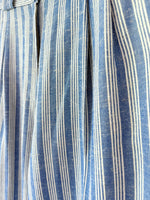 Lade das Bild in den Galerie-Viewer, *Leinen* Hose 80s Nadelstreifen Blau (L-XL)
