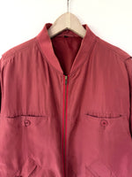 Lade das Bild in den Galerie-Viewer, *Seide* Blouson Bomber 80s Rostrosa (M-L)
