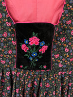 Lade das Bild in den Galerie-Viewer, *Wiesn Kollektion* Dirndl Kleid Blumen Stick (S-M)
