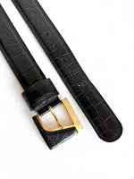 Lade das Bild in den Galerie-Viewer, Leder Gürtel 80s Kroko Statement (75-95)
