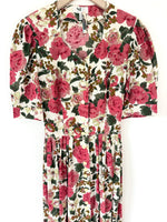 Lade das Bild in den Galerie-Viewer, *Wiesn Kollektion* Kleid Folklore Leinen Rosen (M)
