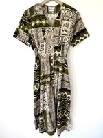 Lade das Bild in den Galerie-Viewer, Kleid 80s Betty Barclay Khaki (M-L)
