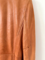 Lade das Bild in den Galerie-Viewer, Leder Blazer 80s Cognacbraun (M-L)
