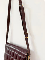 Lade das Bild in den Galerie-Viewer, Leder Tasche Kroko Burgundy
