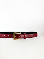 Lade das Bild in den Galerie-Viewer, *Aigner* Leder Gürtel Bordeaux (80-100)
