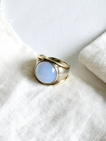 Lade das Bild in den Galerie-Viewer, *925 Sterling Silber* Vintage Ring Opal Vergoldet (54/14)
