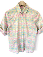 Lade das Bild in den Galerie-Viewer, Bluse Jugendstil Print Pastell (S-M)
