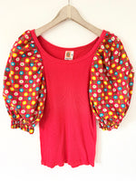 Lade das Bild in den Galerie-Viewer, RARE Shirt 70s Ballonärmel Blümchen (L)
