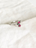 Lade das Bild in den Galerie-Viewer, *925 Sterling Silber* Vintage Ring Duo Berry (54/14)
