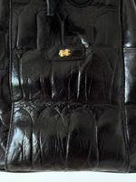 Lade das Bild in den Galerie-Viewer, Leder Bucket Bag Kroko Schwarz
