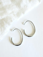 Lade das Bild in den Galerie-Viewer, Ohrringe Edelstahl 14k Silber Oval
