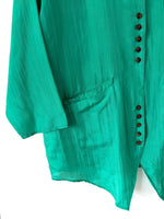 Lade das Bild in den Galerie-Viewer, *Seide* Bluse Premium Basic Türkis (M)
