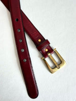 Lade das Bild in den Galerie-Viewer, *Aigner* Leder Gürtel Bordeaux (80-100)
