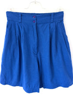 Lade das Bild in den Galerie-Viewer, *Leinen* Bermuda Shorts Basic Royalblau (S-M)

