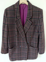 Lade das Bild in den Galerie-Viewer, *Wolle* Blazer Zweireiher 80s Lilac Pink (L)
