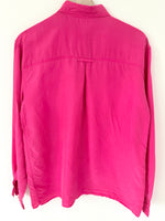 Lade das Bild in den Galerie-Viewer, *Seide* Bluse Perlen Stick Pink (L)
