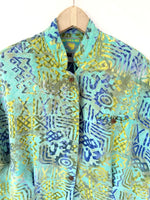 Lade das Bild in den Galerie-Viewer, Bluse Bali Batik Print 90s Mint (M-L)
