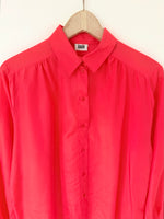 Lade das Bild in den Galerie-Viewer, *Seide* Bluse Premium Basic Korallenrot (M)
