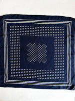 Lade das Bild in den Galerie-Viewer, *Seide* Tuch 80s Streifen Dots Marine
