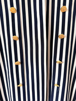 Lade das Bild in den Galerie-Viewer, Bluse Marine 80s Blockstreifen Print (M-L)
