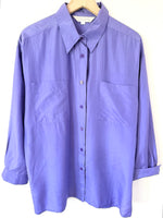 Lade das Bild in den Galerie-Viewer, *Seide* Bluse Premium Basic Flieder (L)
