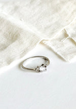 Lade das Bild in den Galerie-Viewer, *925 Sterling Silber* Vintage Ring Kristall Fineline (56/16)
