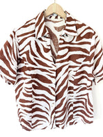 Lade das Bild in den Galerie-Viewer, *Leinen* Bluse Premium Basic Zebra (XL)

