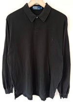 Lade das Bild in den Galerie-Viewer, *Ralph Lauren* Longsleeve Polo Schwarz Singlestitched (M-L)
