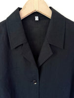Lade das Bild in den Galerie-Viewer, *Leinen* Bluse Premium Basic Schwarz (L-XL)
