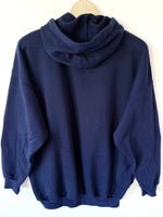 Lade das Bild in den Galerie-Viewer, *Adidas* Sweatjacke 90s Dunkelblau Kapuze (L)
