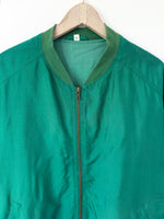 Lade das Bild in den Galerie-Viewer, *Seide* Blouson Bomber 80s Grün Basic (L-XL)
