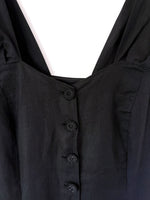 Lade das Bild in den Galerie-Viewer, *Leinen* Trägerkleid Handmade Premium Basic Schwarz (M-L)
