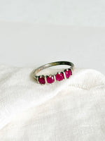 Lade das Bild in den Galerie-Viewer, *925 Sterling Silber* Vintage Ring Quartett Pink (60/20)
