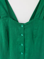 Lade das Bild in den Galerie-Viewer, *Leinen* Trägerkleid Handmade Premium Basic Grün (M-L)
