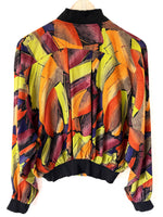 Lade das Bild in den Galerie-Viewer, Blouson Bomber 80s Crazy Pattern (M-L)
