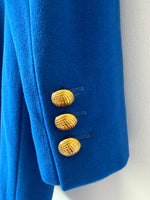 Lade das Bild in den Galerie-Viewer, *Escada* RARE Blazer Zweireiher Angora Blau (M)
