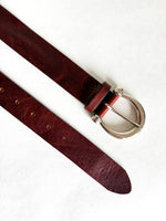 Lade das Bild in den Galerie-Viewer, *SF* Gürtel Leder Burgunder (95-110)
