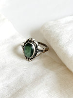 Lade das Bild in den Galerie-Viewer, *925 Sterling Silber* Vintage Ring Bohemian Grün (53/13)
