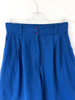 Lade das Bild in den Galerie-Viewer, *Leinen* Bermuda Shorts Basic Royalblau (S-M)
