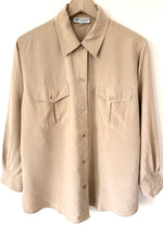 Lade das Bild in den Galerie-Viewer, *Seide* Bluse Premium Basic Sand (L)
