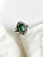 Lade das Bild in den Galerie-Viewer, *925 Sterling Silber* Vintage Ring Bohemian Grün (53/13)
