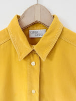 Lade das Bild in den Galerie-Viewer, Cord Bluse 90s Sonnenblumen Gelb (M)
