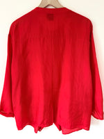 Lade das Bild in den Galerie-Viewer, *Seide* Bluse Premium Basic Rot (L)
