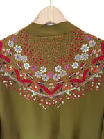Lade das Bild in den Galerie-Viewer, *Seide* RARE Blouson Bluse 80s Bohemian (L)
