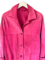Lade das Bild in den Galerie-Viewer, *Wildleder* Blazer Jacke 80s Altrosa Pink (L-XL)
