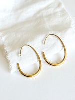 Lade das Bild in den Galerie-Viewer, Ohrringe Edelstahl 14k Gold Oval
