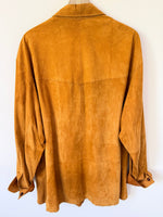 Lade das Bild in den Galerie-Viewer, *Wildleder* Hemd Jacke 80s Cognac (XL)
