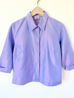 Lade das Bild in den Galerie-Viewer, *Seide* Bluse Premium Basic Flieder Shiny (M)
